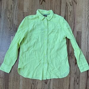 NWT J. Crew Neon Yellow Blouse. Size M